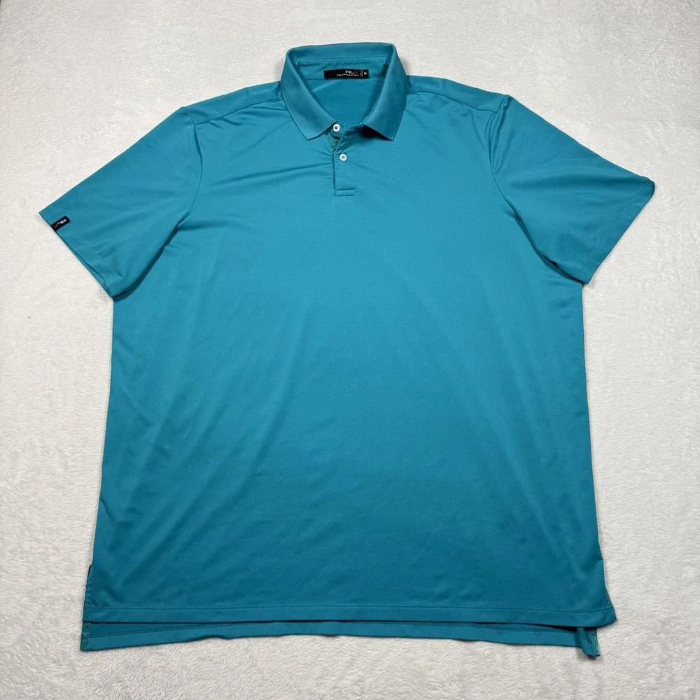 RLX‎ Ralph Lauren Polo Shirt Mens 2XL Performance Golf Activewear Short Sleeve